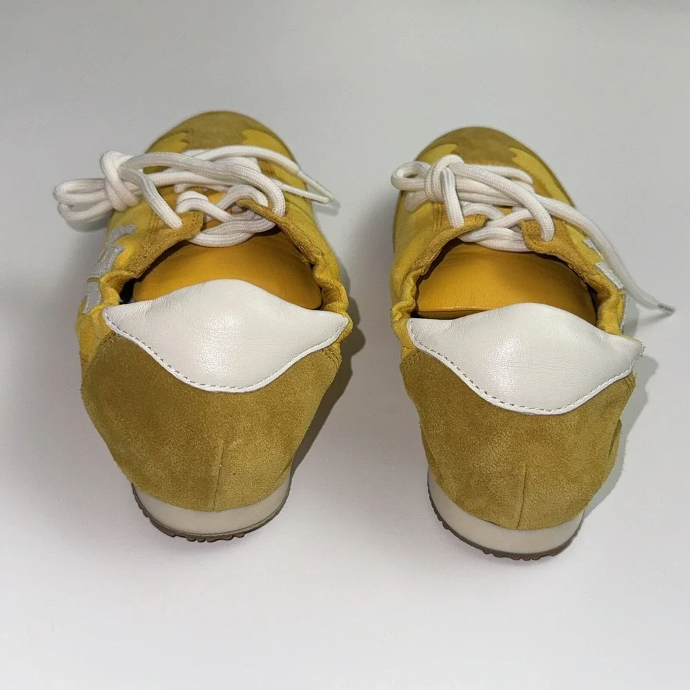 Tory Burch Vintage Double T Trainer Sneakers Shoes Nylon Suede NEW Women's 6